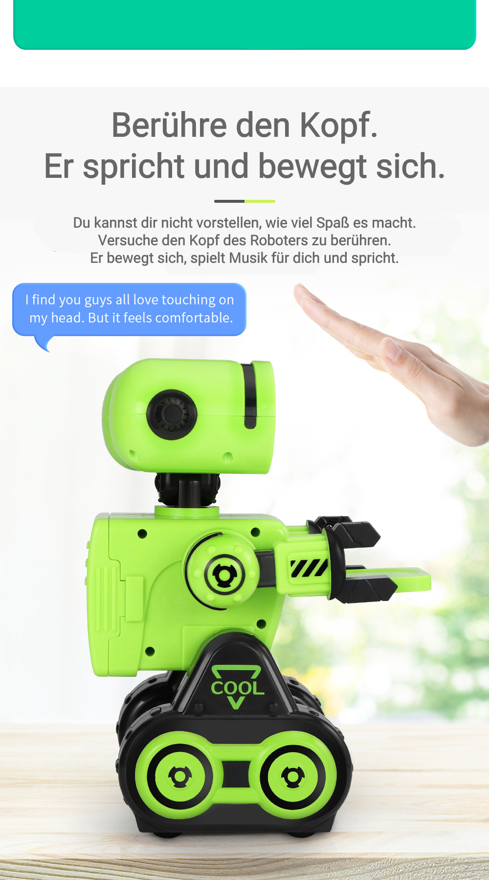 Intelligenter RC-Roboter 2,4GHz grün