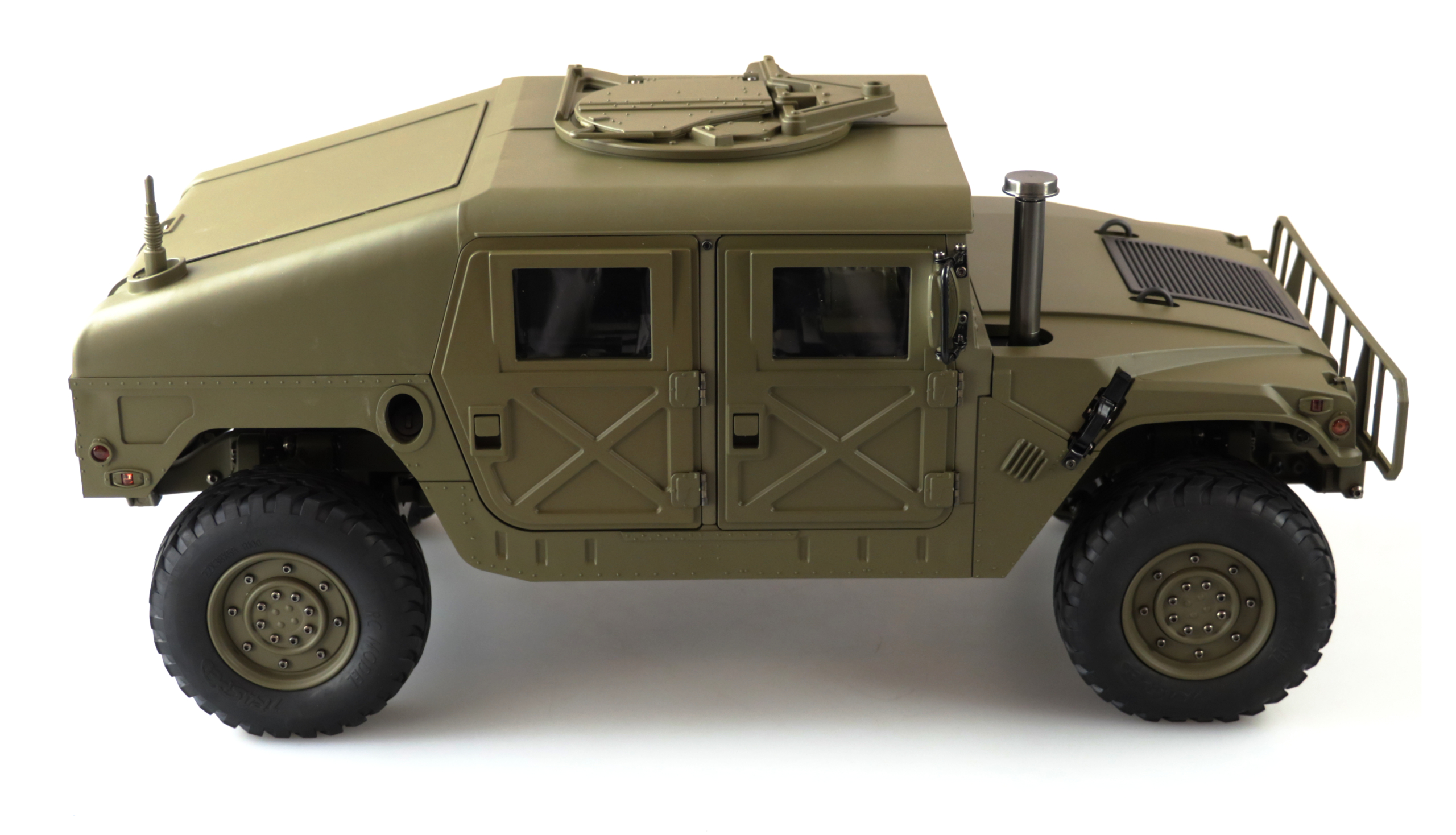 Amewi Camion Militaire US 4x4 1:10 – Partiellement Métallique – Base Métal, Engrenages Métal, Transmission 2 Vitesses – Vert