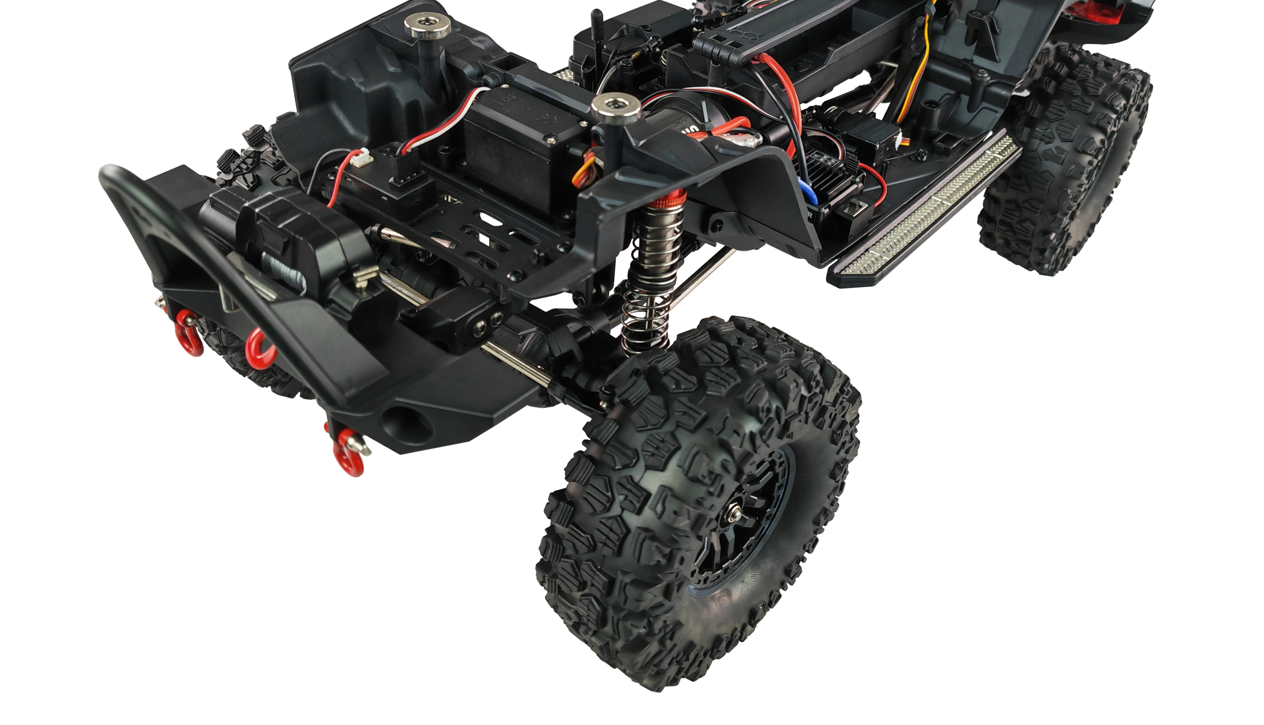 Amewi AMXRock Mini Crosstrail 1:16 RTR – Coche Tracción 4WD Con Luces LED, Chasis CT16, IPX4 Y Mando A Distancia – Verde
