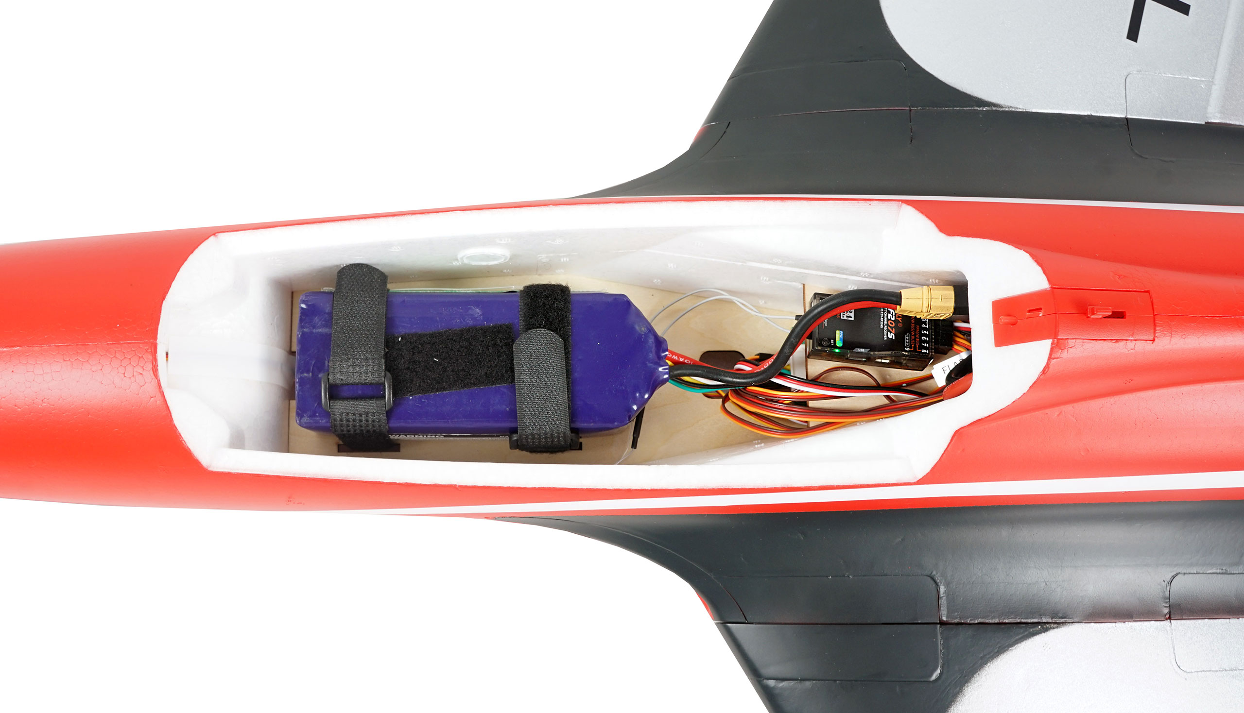 Avión Motovelero Swift 2100 EPO PNP - Blanco Y Rojo, Con Hélice Plegable Y Refuerzo De Fibra De Carbono