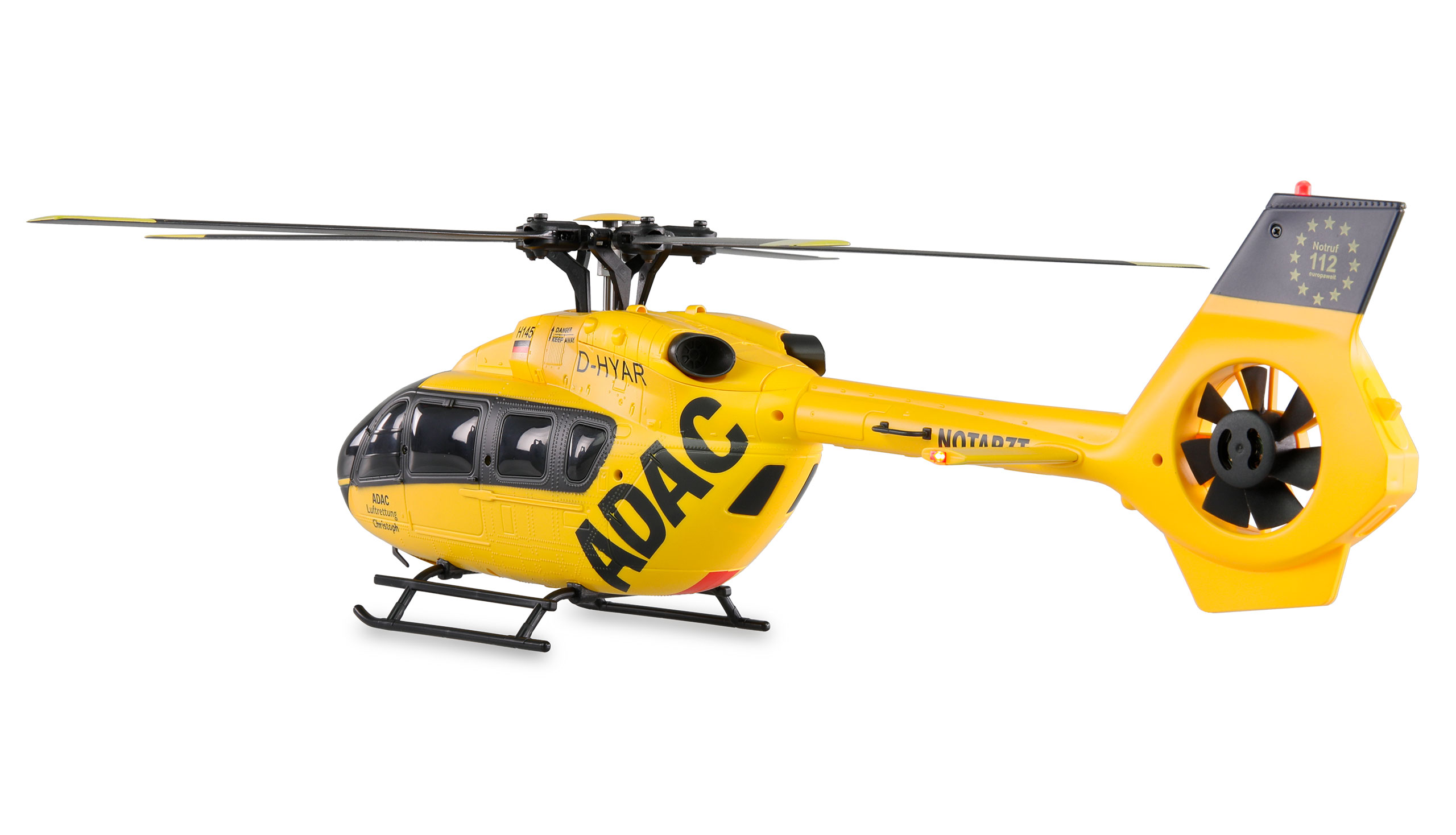 Amewi ADAC H145 Helikopter Brushless 6-Kanaals 6G RTF op afstand bestuurbare RC Helikopter Heli Licentiemodel, Geel