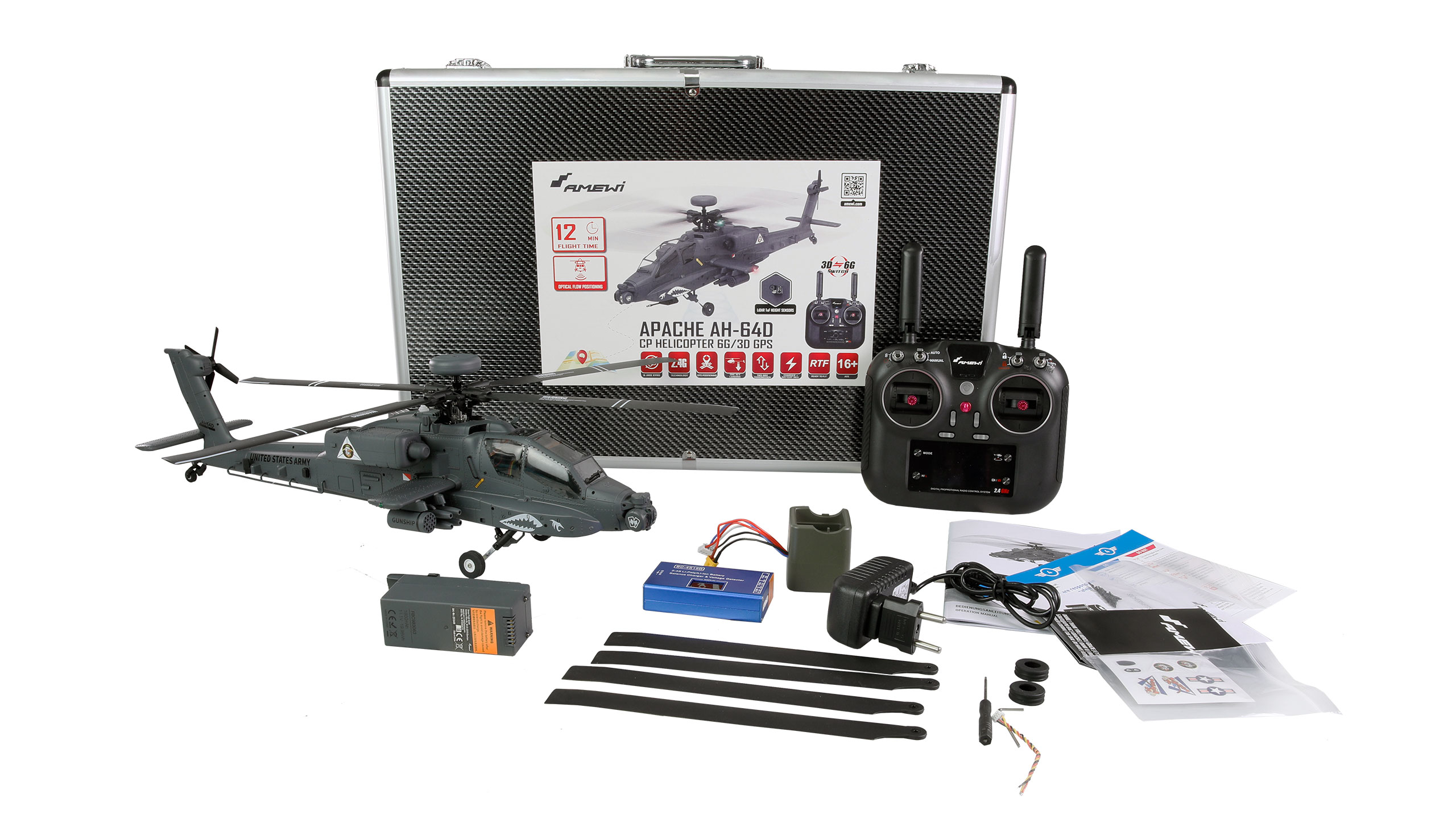 Amewi UH60 Black Hawk Marine CP Helicóptero 6G/3D GPS RTF