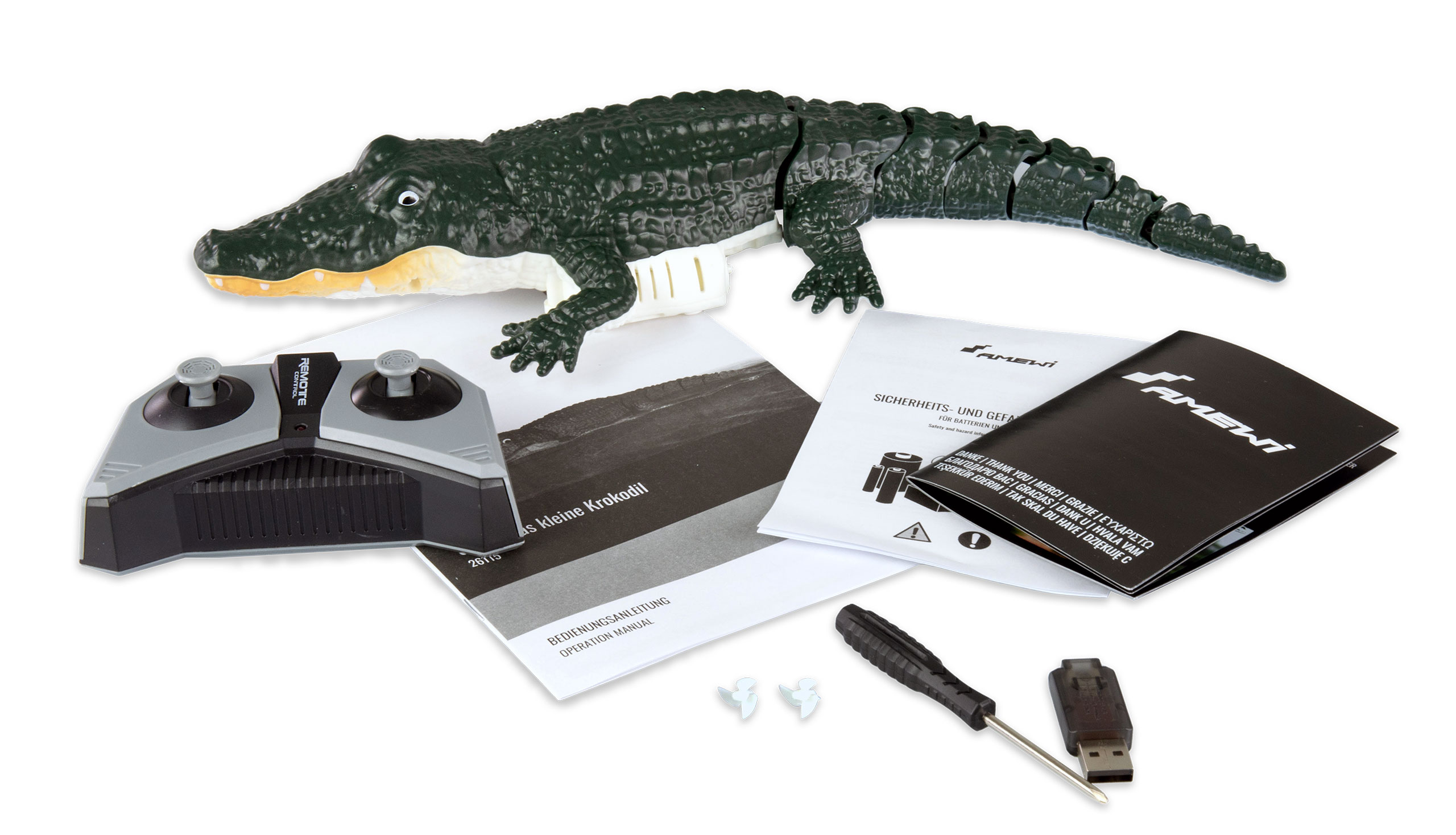 Amewi 40009 Robot télécommandé Dinosaure 2,4 GHz RTR, Gris