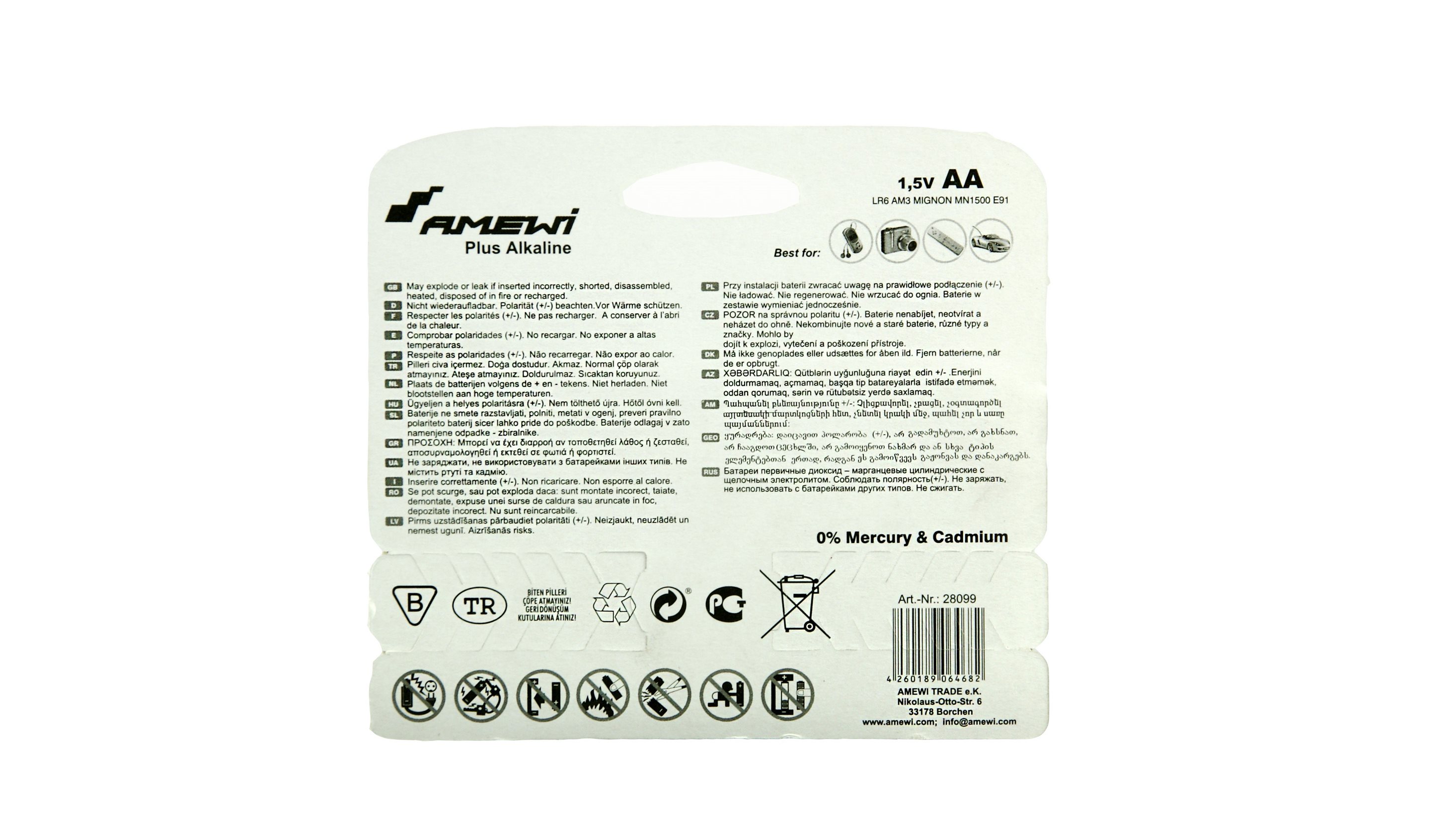 AMEWI AA 6er Blister Plus Alkaline AA 4+2